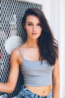 Ethnic girl posing naked